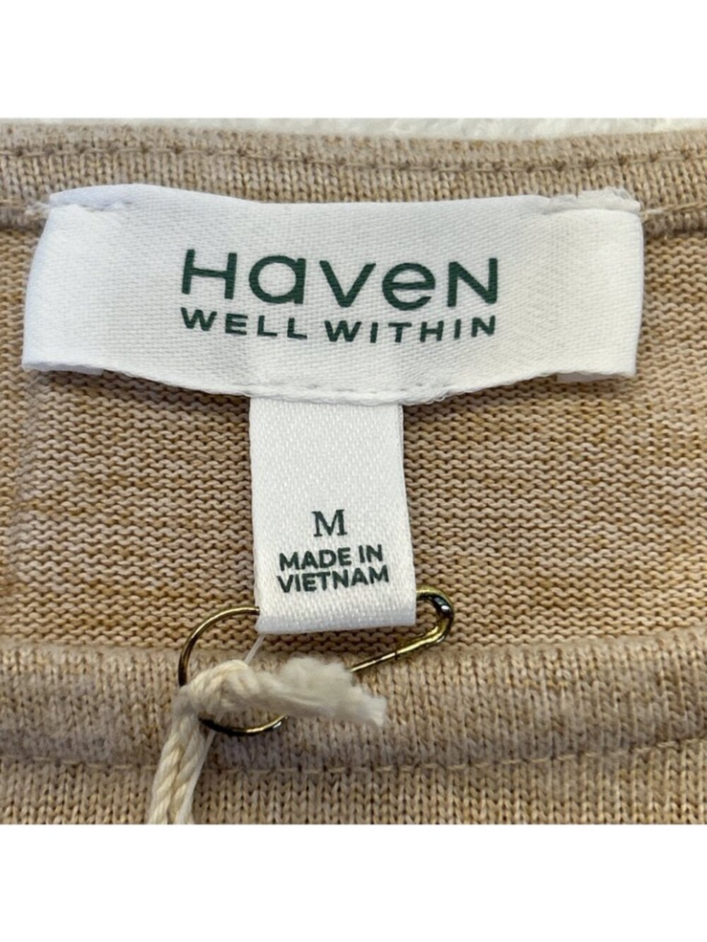 Haven Well Within Crew Neck Soft Lightweight Sweater Beige Medium NWT - Picture 2 of 8